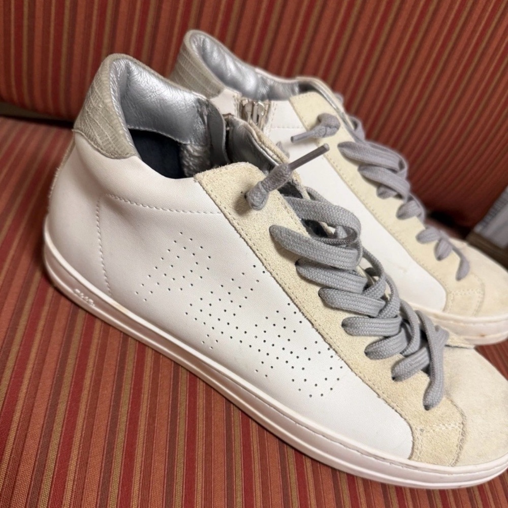 P448 Women's Cream and Gray Sneakers